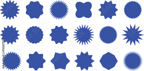 Blue Geometric Shape Collection | Abstract Icons for Design and Pattern Recognition