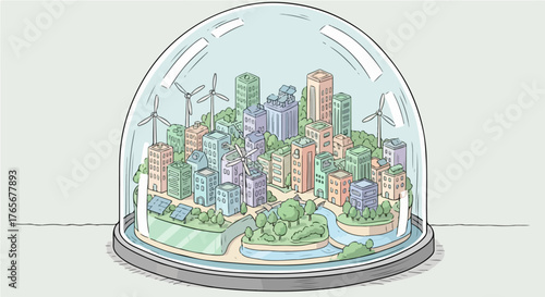Sustainable City Under a Dome Green Energy and Urban Resilience