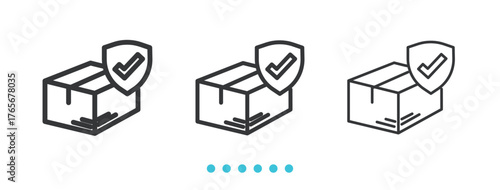Parcel delivered Icon. Thin line icon vector
