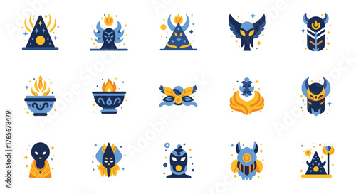 Mystical Icon Set - A Collection of Symbolic Designs.