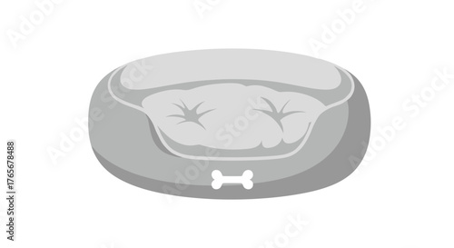 Comfortable and cozy gray pet bed for small dogs and cats.