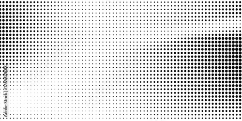 Dotted halftone gradient texture. Fading polka dot background. Repeated dots gradation pattern background. Black vanishing comic pop art overlay backdrop. Halftone raster effect wallpaper. Vector