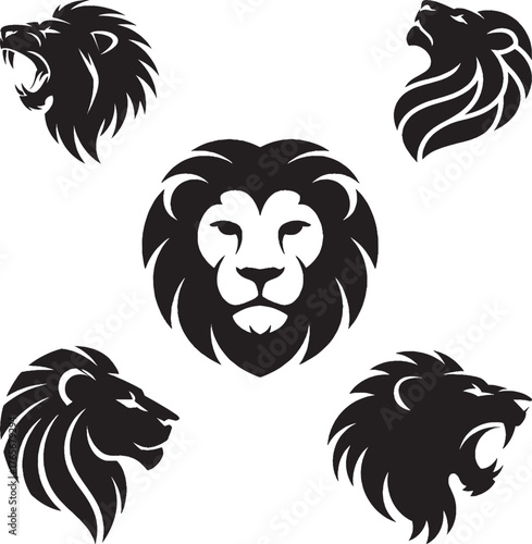 Lion logo silhouette