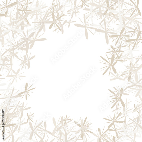 Golden fireworks flying - confetti with text frame in the middle.