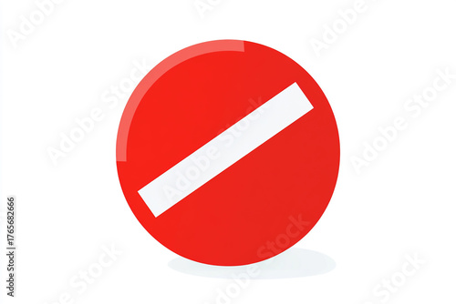 Free Download Red circle with white line isolated on white background, no entry sign icon - GFXLoad