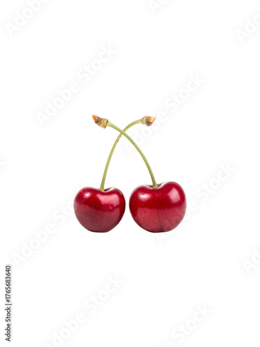 cherries on a white background