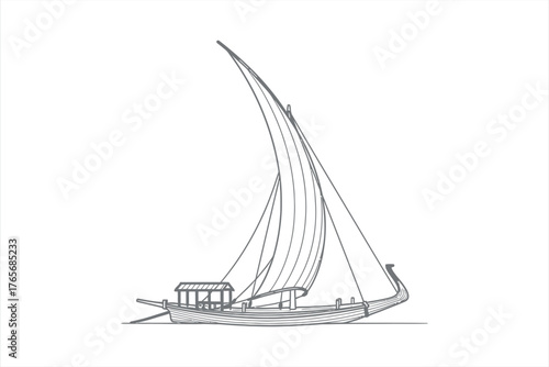 Dhow Boat Silhouette
