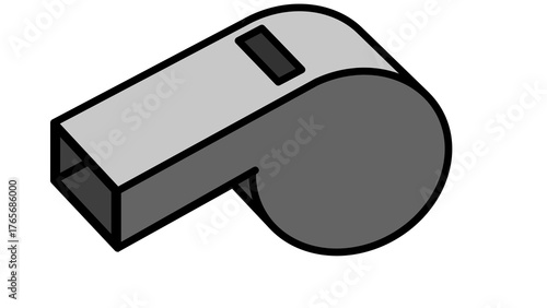 metal whistle PNG, silver whistle PNG