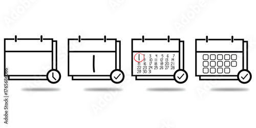 Day 1 Specific Day Calendar. Calendar icon vector illustration sign.