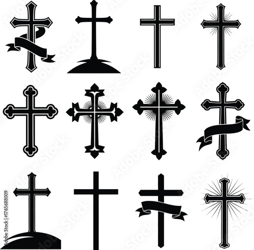 Collection of Christian Cross Symbols