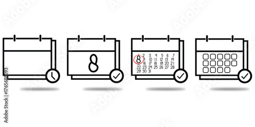 Specific Day Calendar. Calendar icon vector illustration sign.