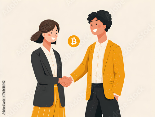 woman in business suit shaking hands 