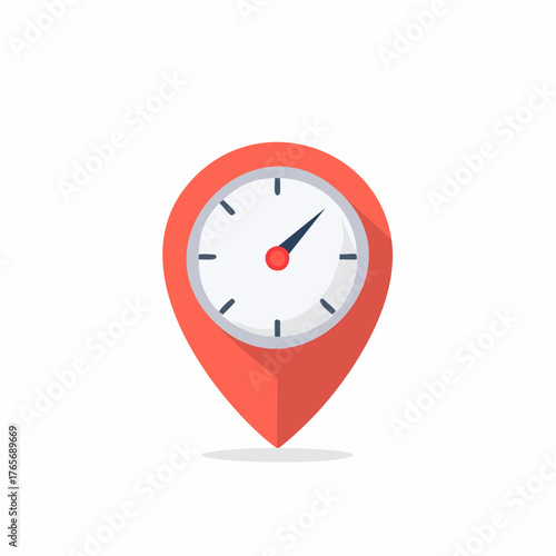 Location clock icon represents appointment timing and destination arrival time