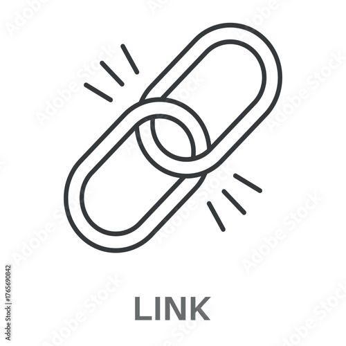 Link Outline Concept Simple Style Design Vector