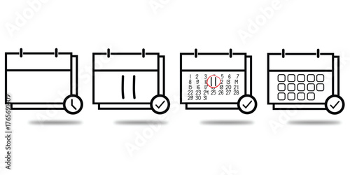 Specific Day Calendar. Calendar icon vector illustration sign.