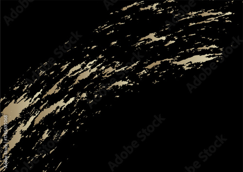 黒と金色のカスレのデザイン素材、アート
Black and gold smudge design material, art