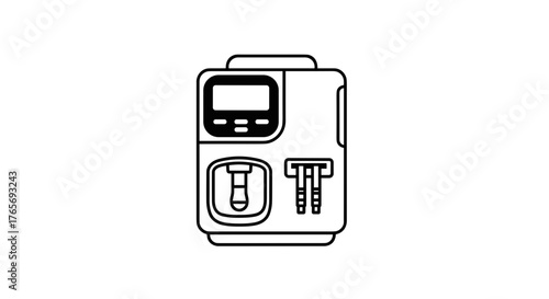 Blood analysis machine for medical diagnostics.