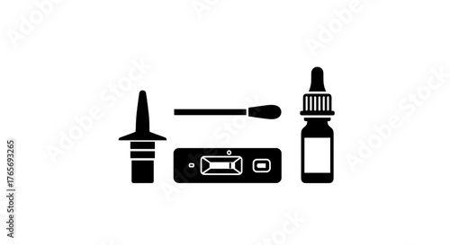 COVID19 Rapid Antigen Test Kit Components for Home Use.