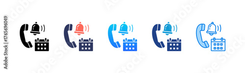Call Reminder Consistent and versatile vector icons illustrating essential concepts in various styles