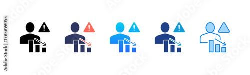 Churn Risk Consistent and versatile vector icons illustrating essential concepts in various styles