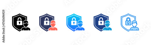 CRM Security Consistent and versatile vector icons illustrating essential concepts in various styles