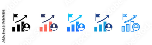 Goal Tracking Consistent and versatile vector icons illustrating essential concepts in various styles