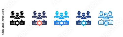 Team Collaboration Consistent and versatile vector icons illustrating essential concepts in various styles