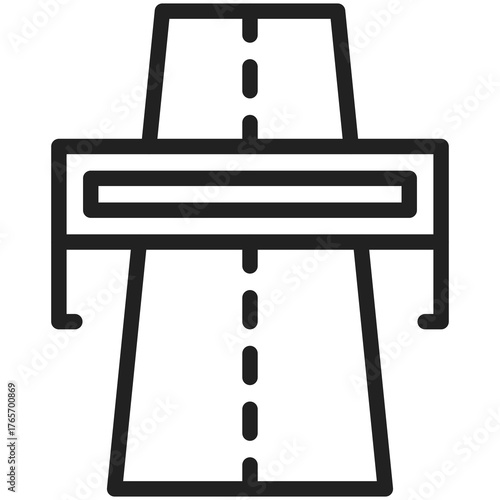 Highway Icon: A sleek, modern icon of a highway, emphasizing the open road and the concept of travel and connection.