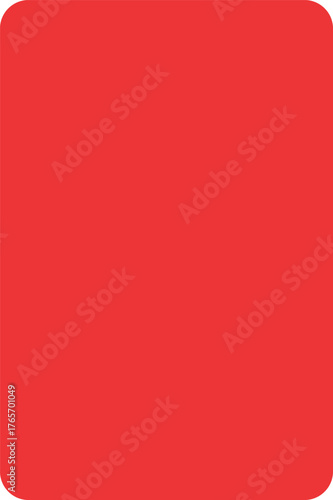 Red Soccer Referee Card Symbolizing Penalty or Warning