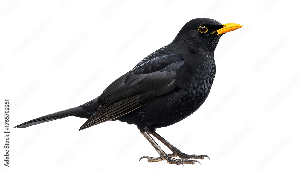 Obraz premium Amsel, transparenter Hintergrund, png