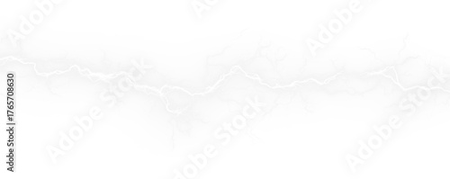 Bright white electric arcs flash on a black background. The lightning pattern feels sharp and alive. Ideal for thunderstorm icons or glowing textures. PNG