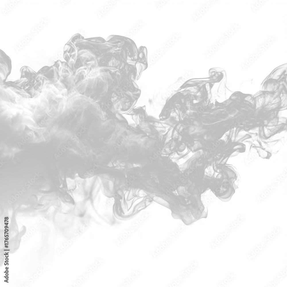 Obraz premium Soft fog blankets the area with a gentle, dreamy touch. Excellent for atmospheric, fantasy, or cinematic designs. Works seamlessly on transparent backgrounds. PNG