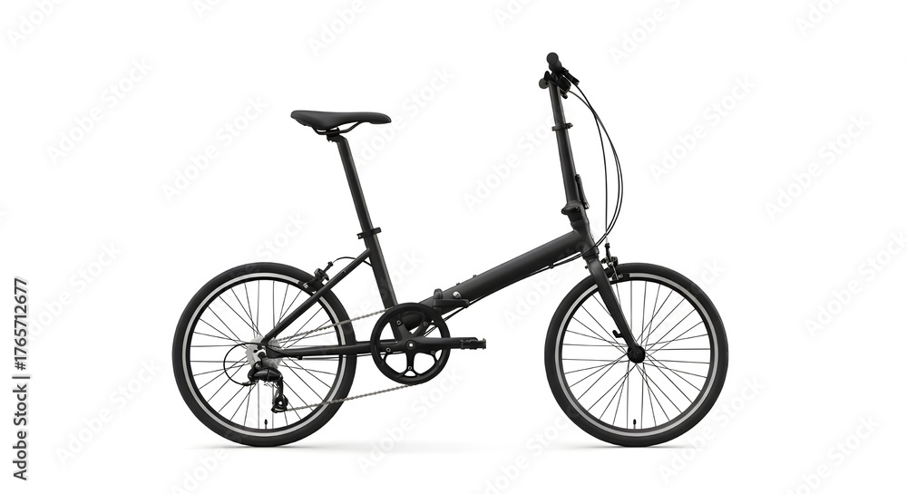 Fototapeta premium bicycle isolated on white background, Luxury Private Jet in a Modern Hangar