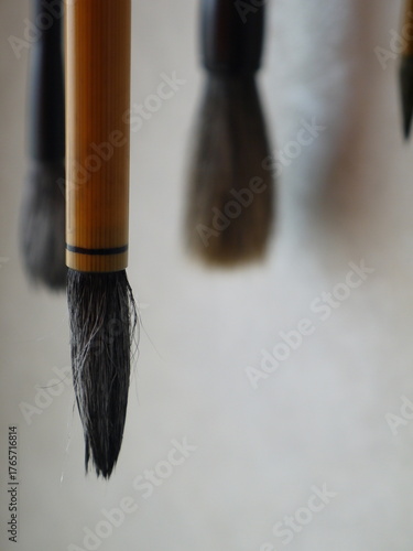 色々な種類の習字用の筆