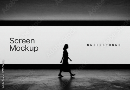 Underground Wall Screen Mockup