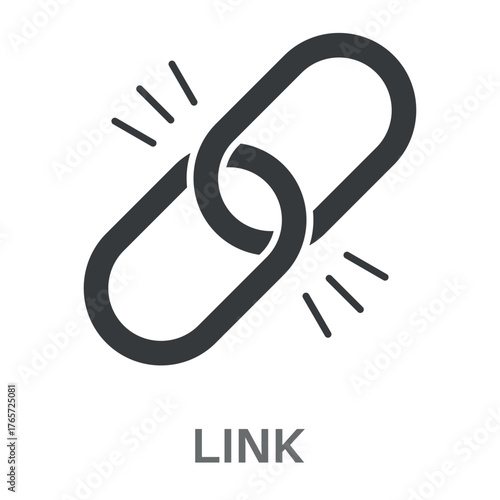 Link Simple Style Glyph Design Vector 