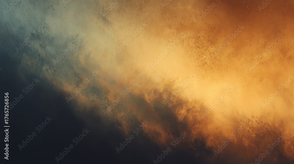 Fototapeta premium Abstract clouds of dust or smoke illuminated by warm light.