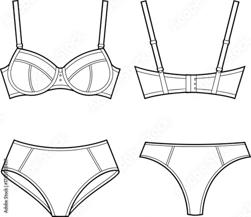 Women's sleeveless fitted bodice maxi dress fashion flat technical sketch vector illustration for apparel design and clothing template.