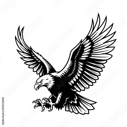 Flying Swallow Bird Illustration – Graceful Wildlife Vector Drawing
