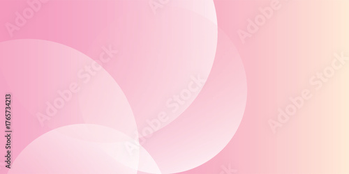 Abstract pastel colorful pink and yellow gradations. Circle effect style geometric illustration banner texture eps10