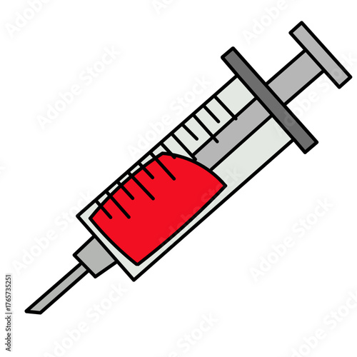 syringe with blood