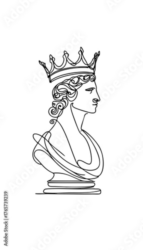  Crowned king figurine