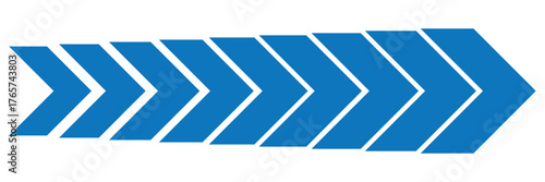 Arrow moving dynamic symbols. Road lines arrow zigzag chevron speeds flat style.