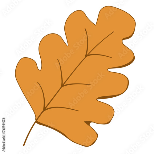 Minimal hand-drawn brown leaf outline vector. Perfect for botanical design, autumn decoration, eco-friendly branding, and modern minimalist projects.