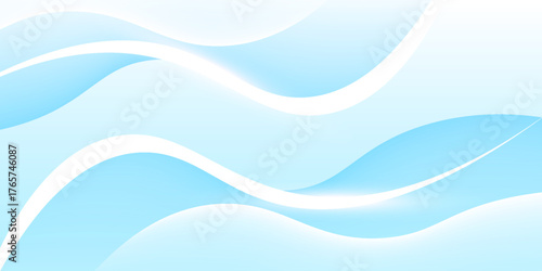 Abstract white wavy glowing lines on a blue background. Futuristic digital high-technology pattern. Health Care concept.