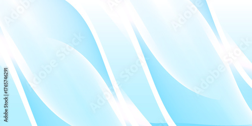 Abstract white wavy glowing lines on a blue background. Futuristic digital high-technology pattern. Health Care concept.