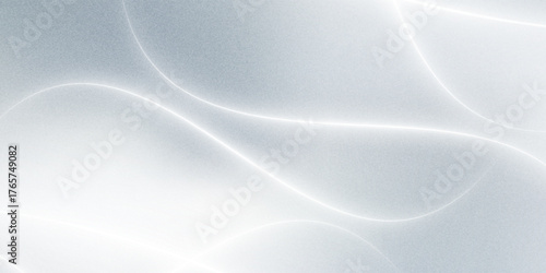 Silver abstract background with neon glowing lines. Sleek metallic surface with vibrant neon light trails creating a futuristic and dynamic effect. Ideal for technology, innovation, and digital design