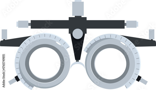 Phoropter measuring visual acuity during an eye exam, ensuring accurate diagnosis and personalized vision correction