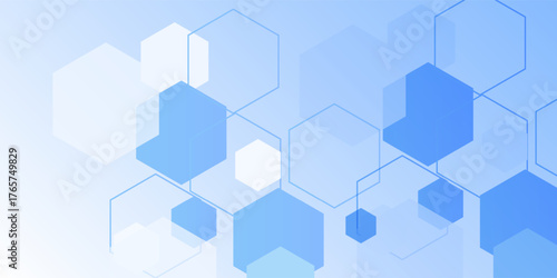 Abstract modern blue banner background design with health icons and symbols.Template design with concept and idea for healthcare technology,