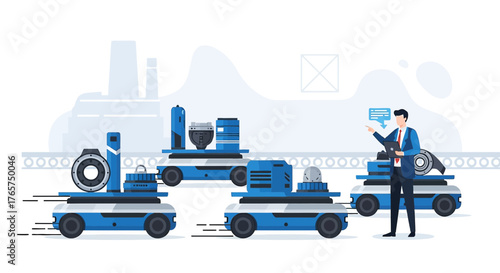 Automated factory management using autonomous vehicles for efficient production workflow